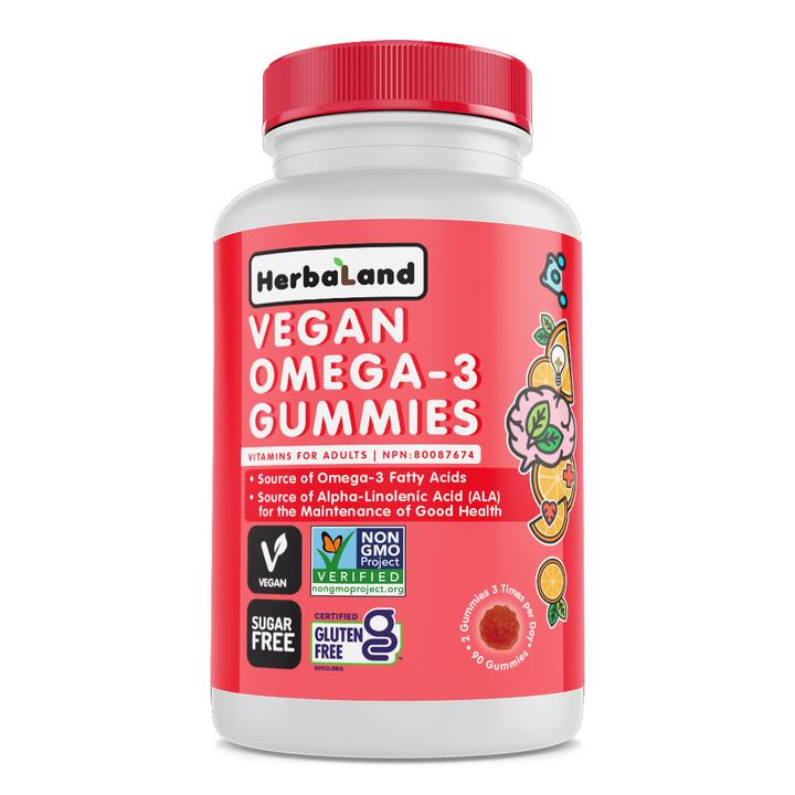 Vegan Omega-3 Gummies For Adults 90 Gummies / Orange
