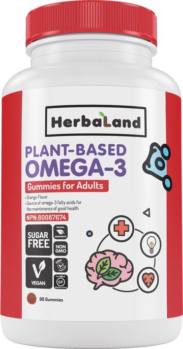 Vegan Omega-3 Gummies For Adults 90 Gummies / Orange