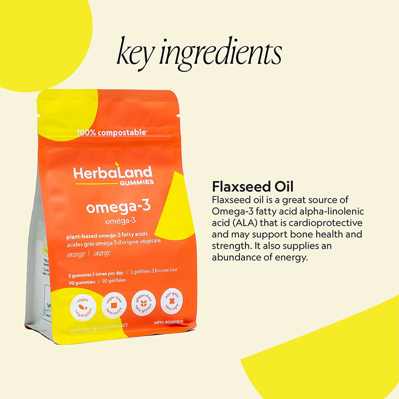 Herbaland Vegan Omega-3 Gummies For Adults