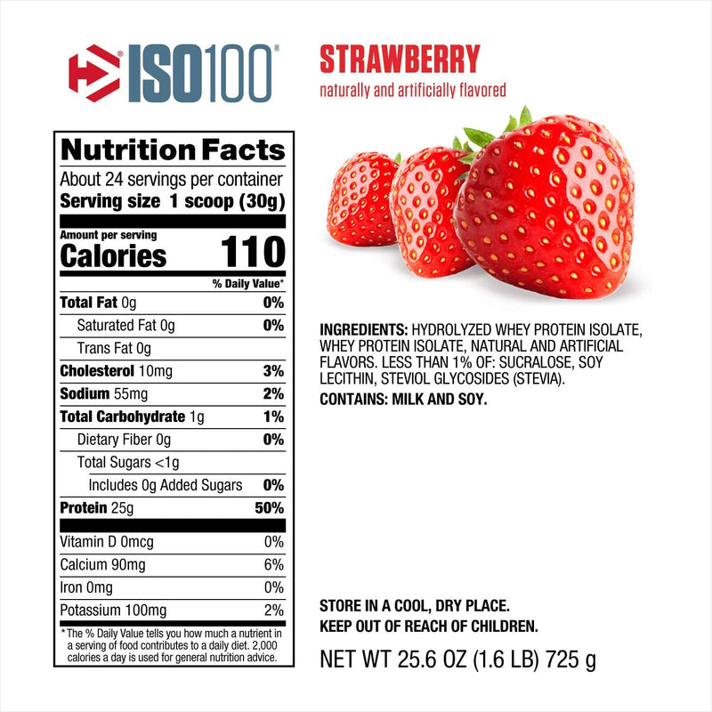 Dymatize ISO100 Whey 1.6Lb / Strawberry