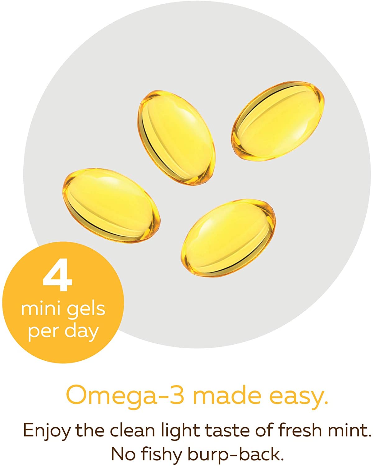Omega-3 + Vitamin D Mini Gels 120 / Fresh Mint