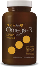 Nature's Way NutraSea Omega-3 + Vitamin D Liquid Gels - 100 softgels Fresh Mint - - Omega 3