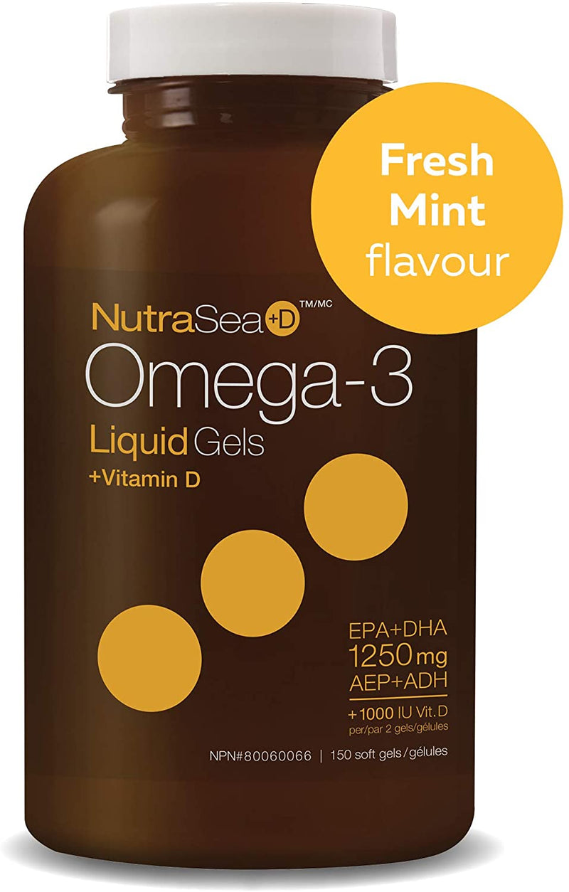 Omega-3 + Vitamin D Liquid Gels 150 / Fresh Mint