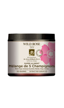Wild Rose 5 Mushroom Blend Powder 100g - 100 g - Adaptogen