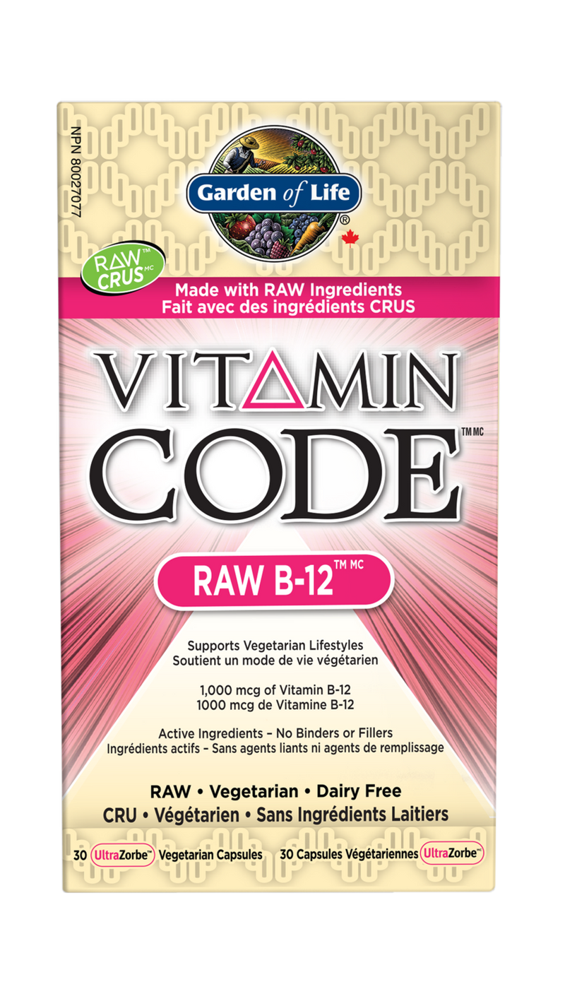 Raw Vitamin Code B-12 1000mcg 30 Caps / g