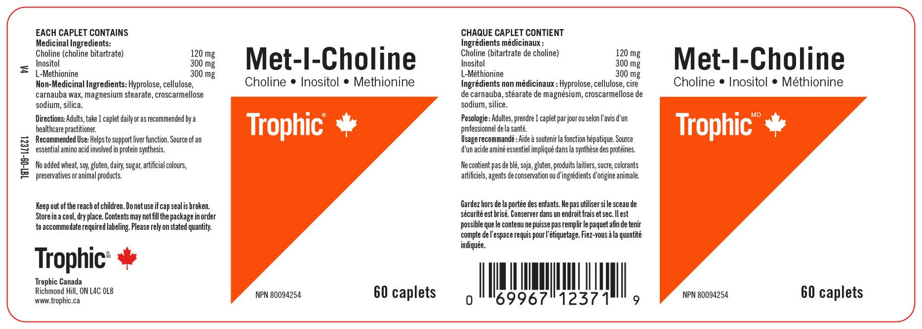 Met-I-Choline - Formerly called Lipo 900mg 60 Caplets