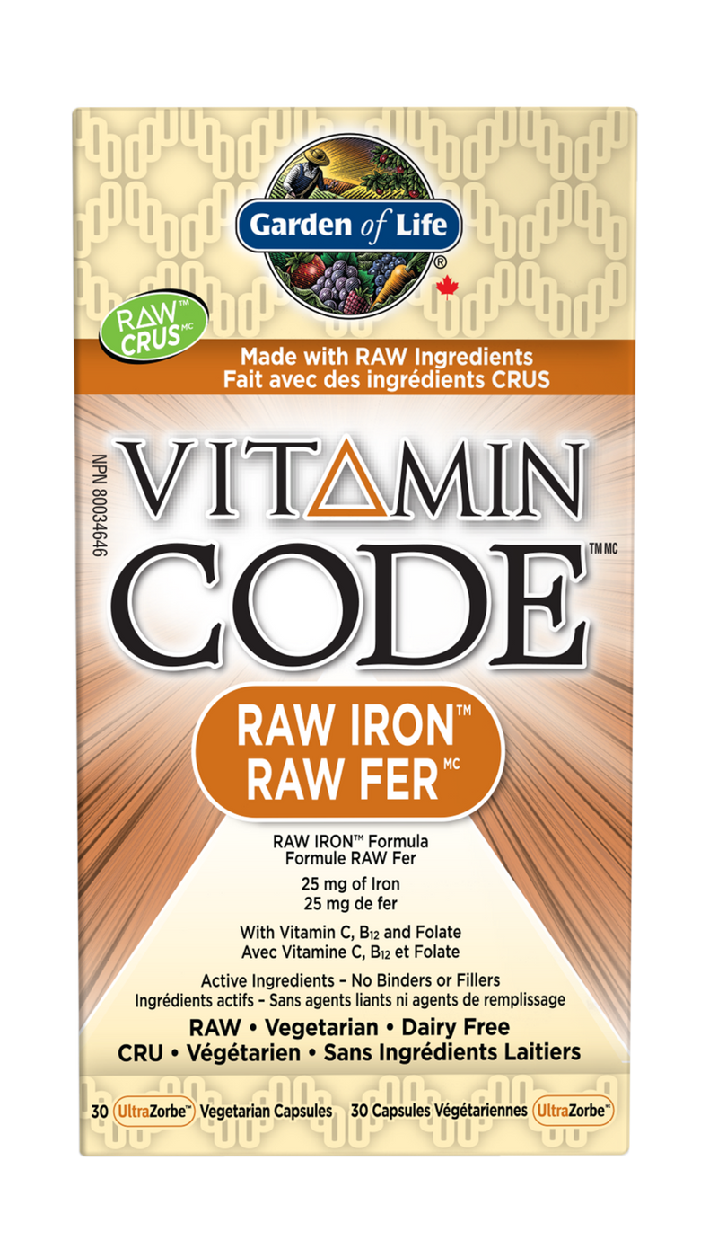 Vitamin Code Raw Iron 22mg 30 Caps / g
