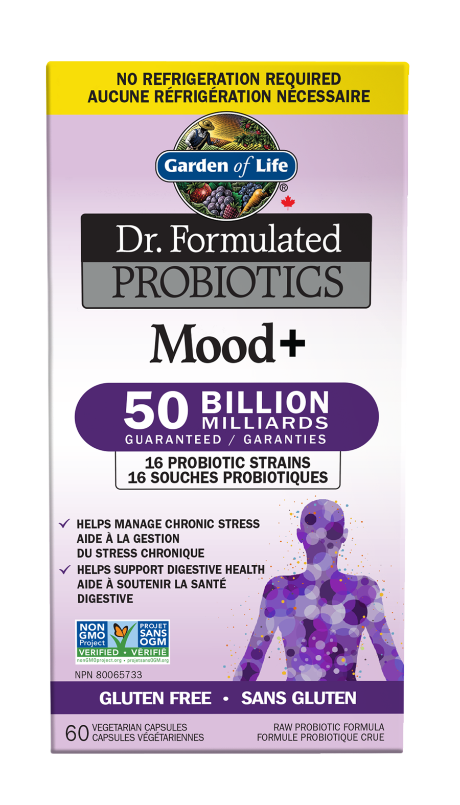 Garden of Life Dr. Formulated Probiotics Mood+ 50 Billion 60 Vegetarian Capsules, SNS Health