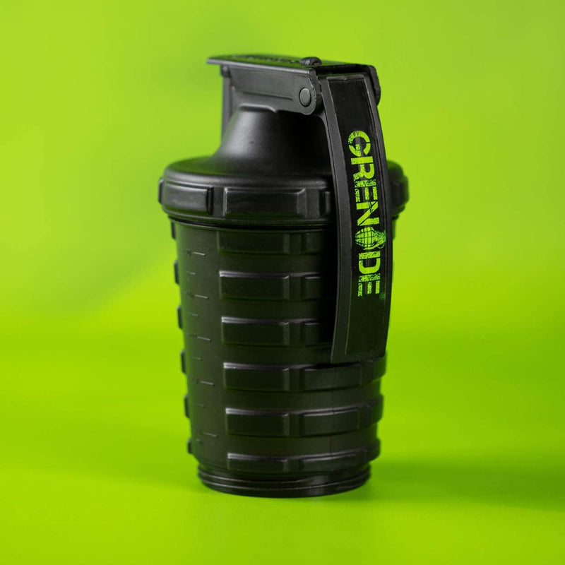 Grenade Shaker with Protein Compartment (Black) Default Title