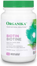 Organika Biotin 10,000MCG - 120 capsules - Vitamin B