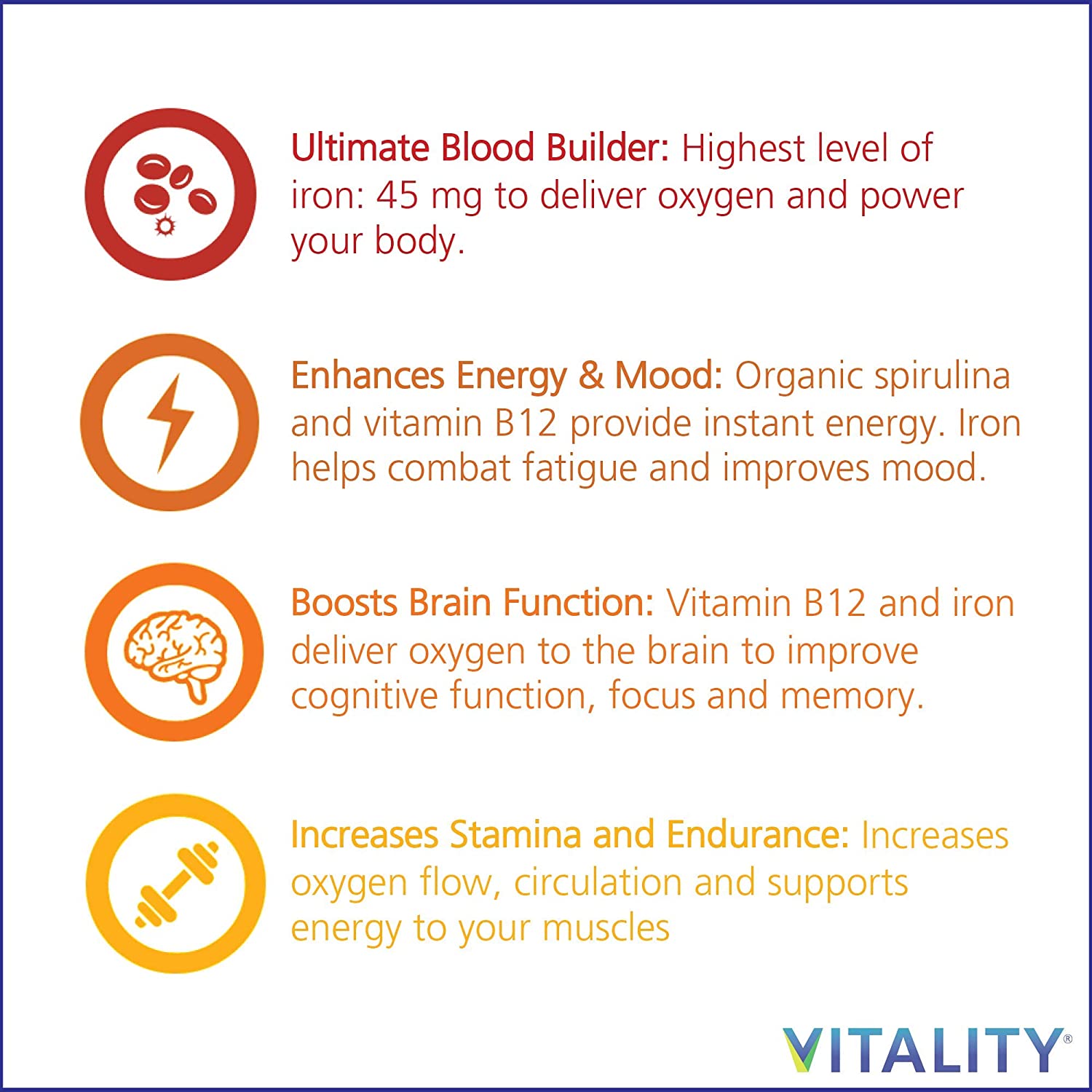 Power Iron + Organic Spirulina 30 vcap 30 V Caps