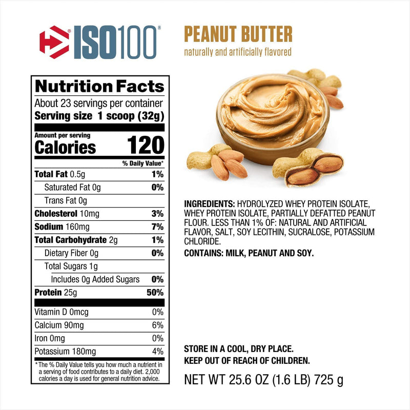 Dymatize ISO100 Whey 1.6Lb / Peanut Butter