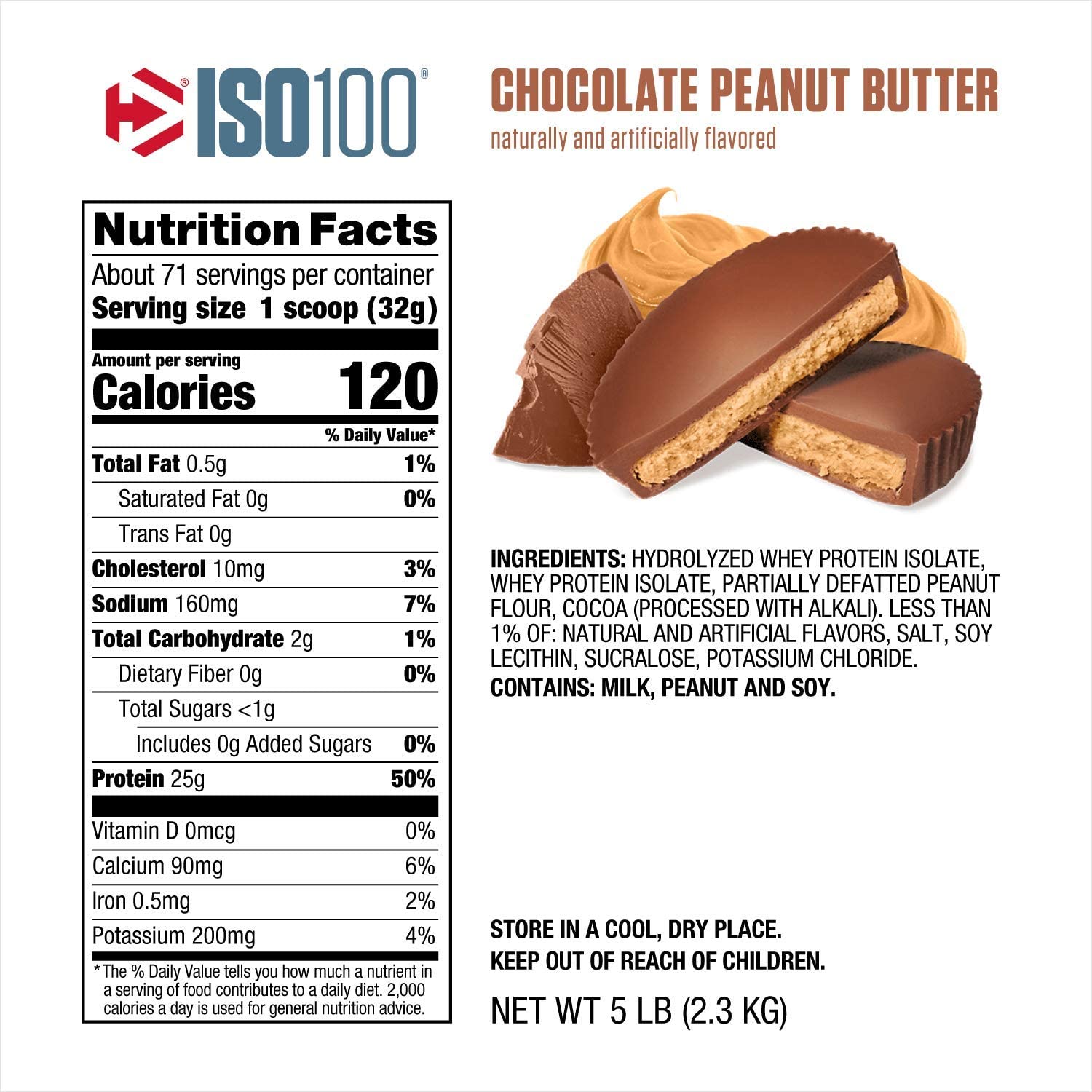 Dymatize ISO100 Whey 5lbs / Chocolate Peanut Butter