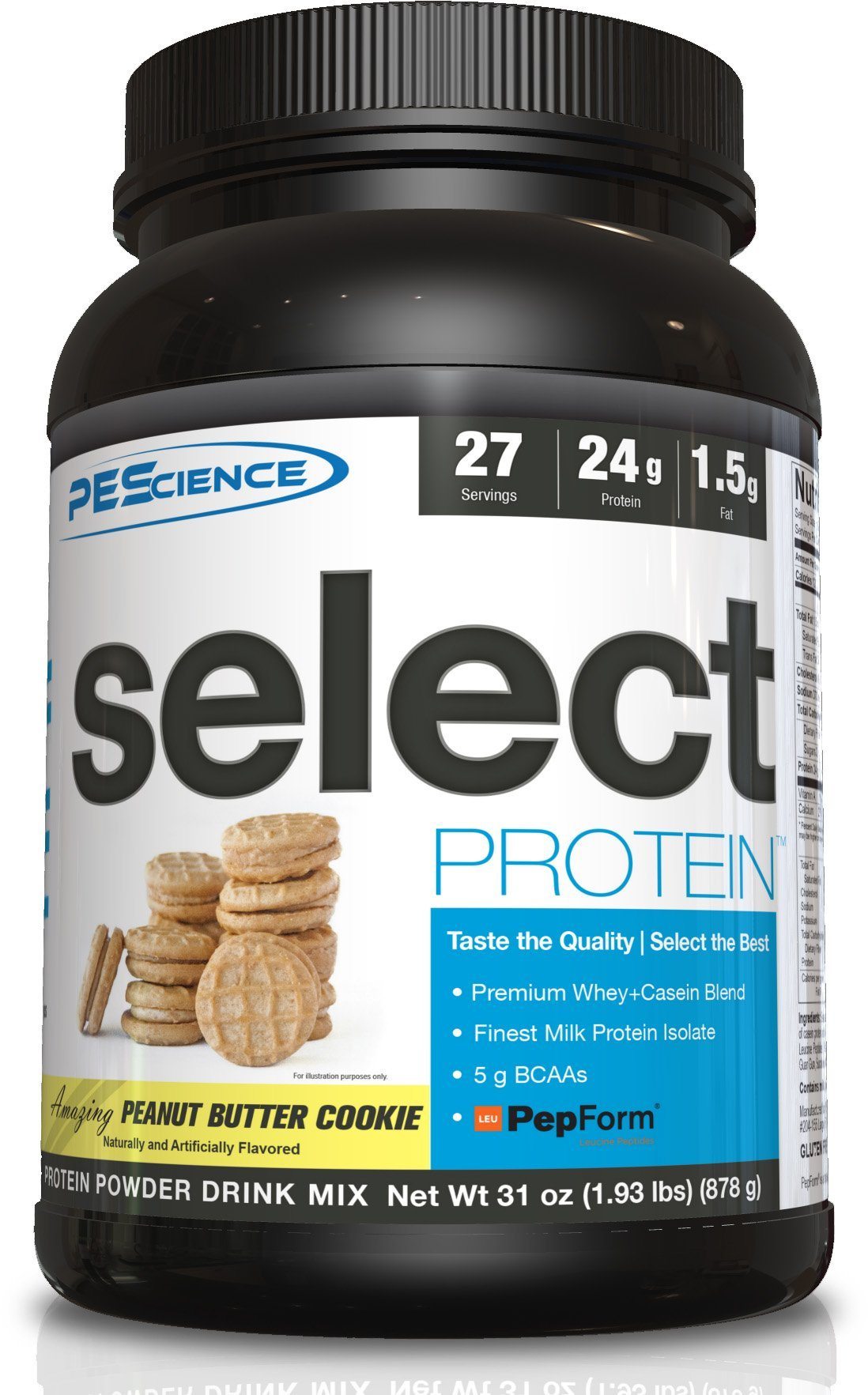 PEScience Select Protein Peanut Butter Cookie, 27 Servings, SNS Health, Sports Nutrition