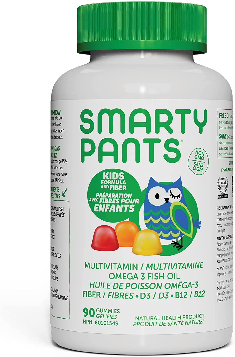Smartypants Kids Formula + Fiber 90