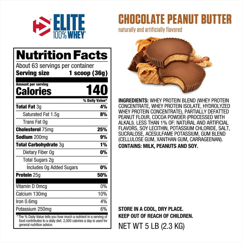 Elite Whey Protein 5lbs / Chocolate Peanut Butter