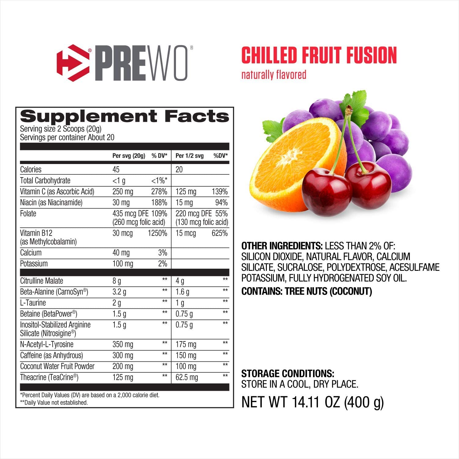Dymatize Nutrition Pre-Workout 400g / Chilled Fruit Fusion