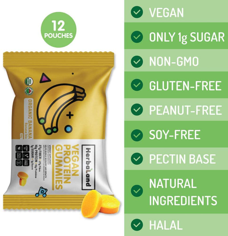Vegan Protein Gummies 12 / Organic Banana
