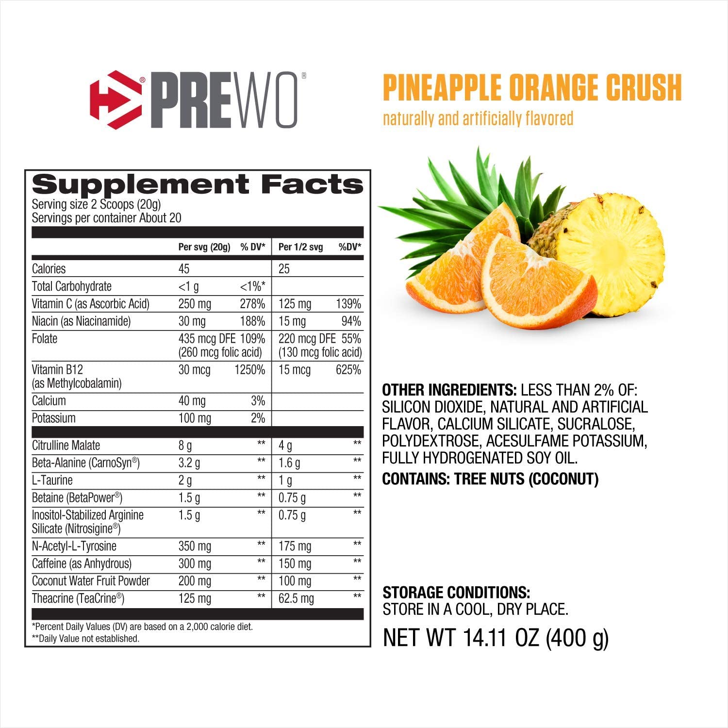 Dymatize Nutrition Pre-Workout 400g / Pineapple Orange