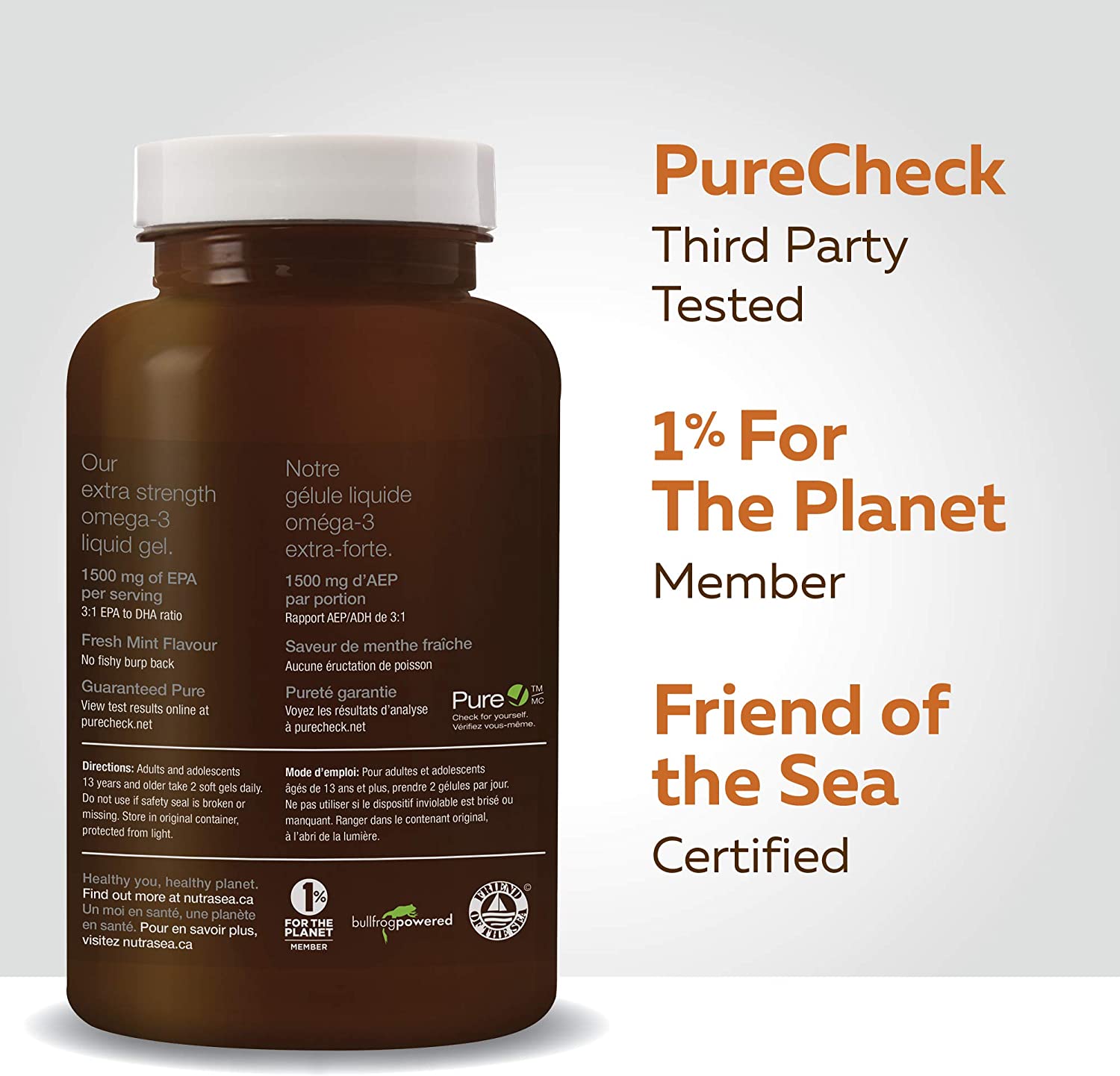 NutraSea Omega3 Extra Strength EPA Liquid Gels