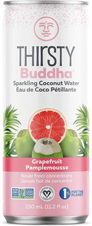 Thirsty Buddha Sparkling Coconut Water - Grapefruit 12-pack - Coconut Water