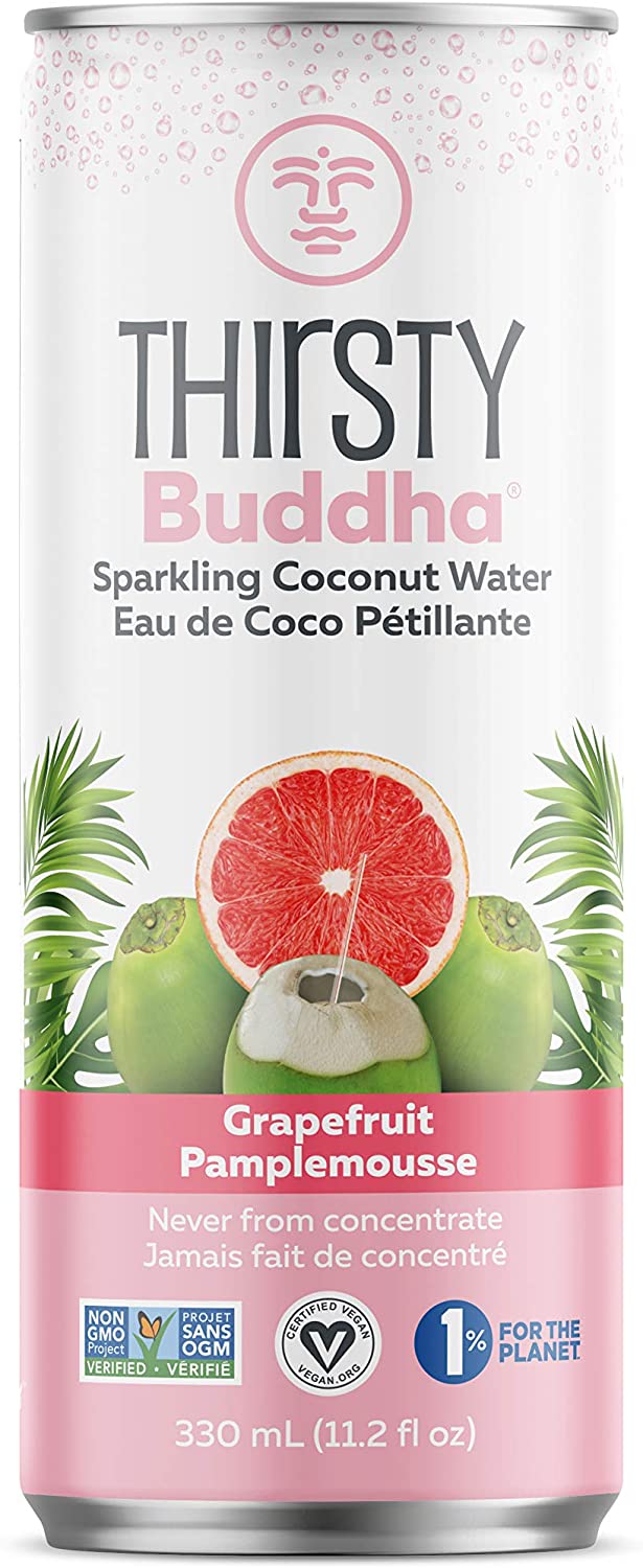 Thirsty Buddha Sparkling Coconut Water Grapefruit / 12x330ml