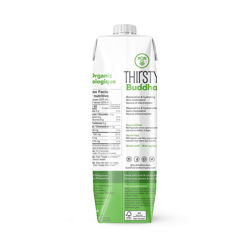Thirsty Buddha Coconut Water Natural / 12x1 Litre
