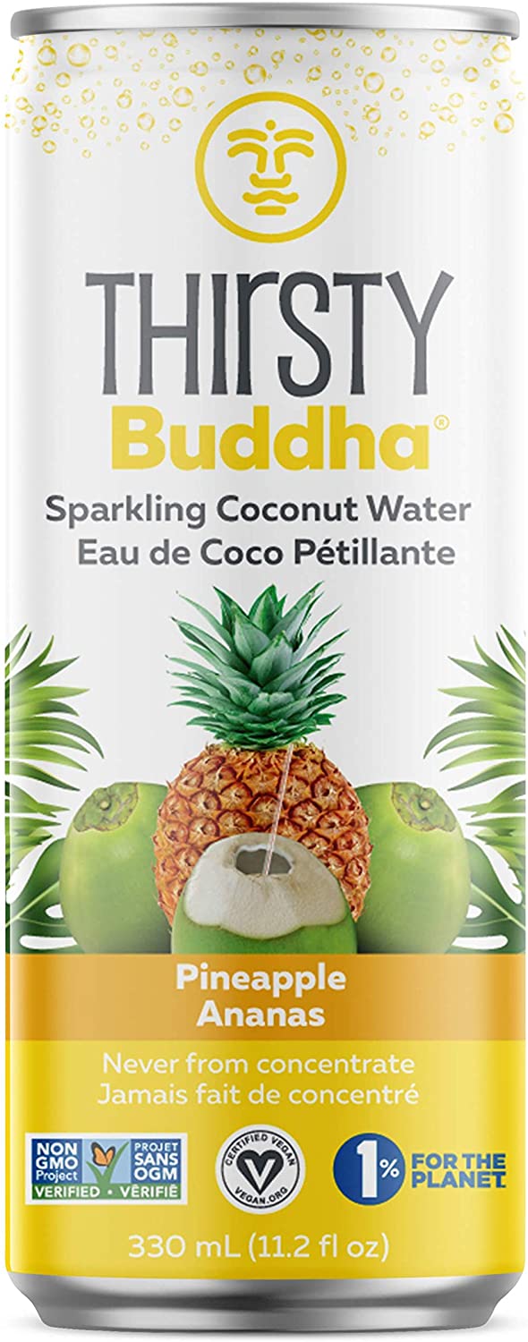 Thirsty Buddha Sparkling Coconut Water Pineapple / 12x330ml