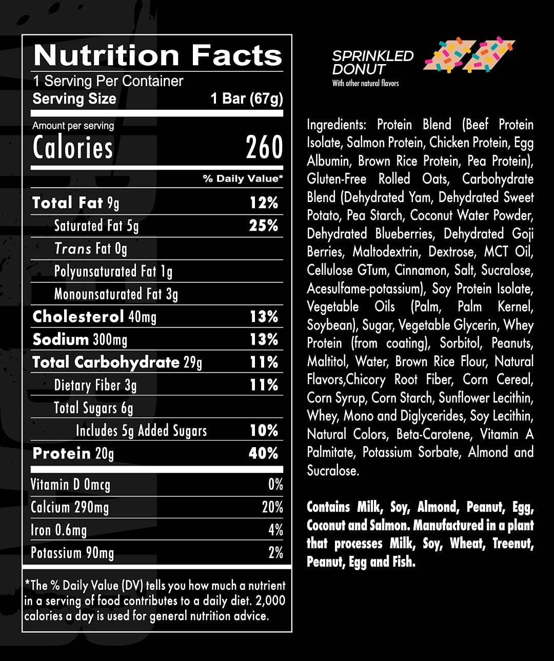 MRE Meal Replacement Bar 67g x 12 Single Bar / Sprinkled Donut