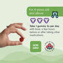 Herbaland Organic Fruit & Veg Fiber Gummies For Kids - 60 Gummies Black Currant - Digestive Health