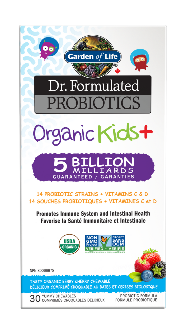 Dr. Formulated Organic Kids+ Chewable 5-Billion 30 / Berry Cherry / g