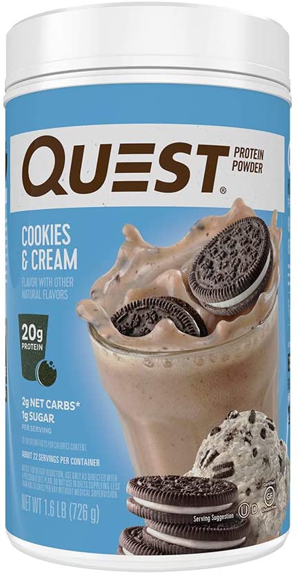 Quest Nutrition Protein Powder 1.6lb, 726g, 24 servings, Cookies & Cream, SNS Health, Sports Nutrition