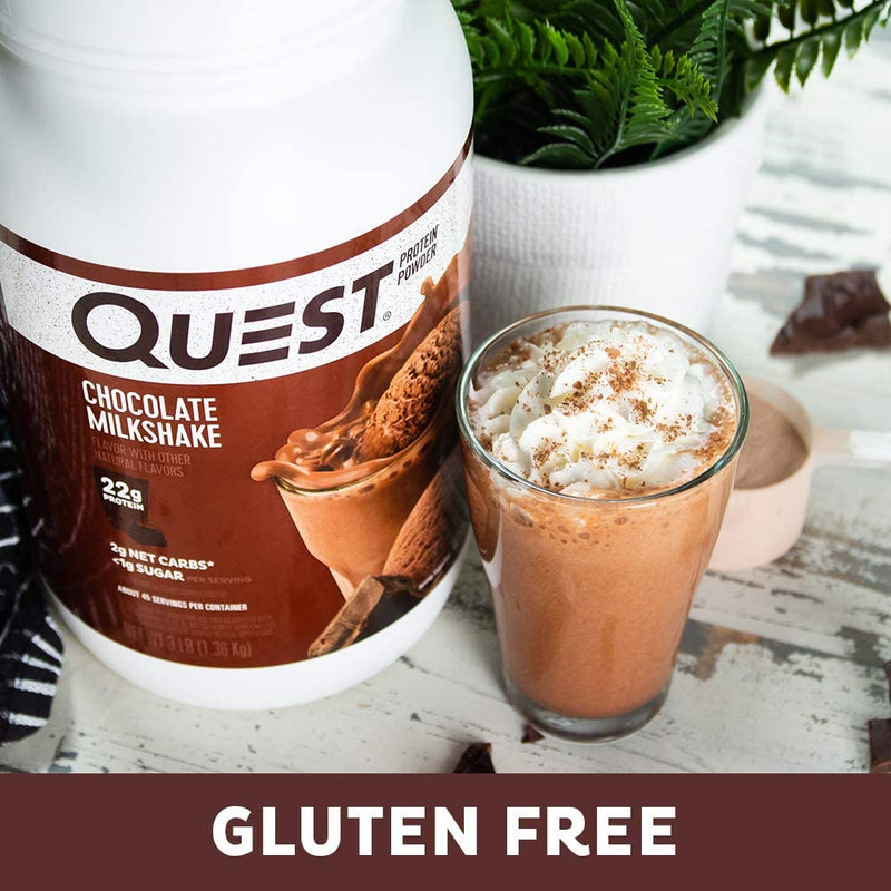 Quest Nutrition Protein Powder 3lb, 1.36kg, 43 servings, Chocolate Milkshake, Gluten free, SNS Health, Sports Nutrition