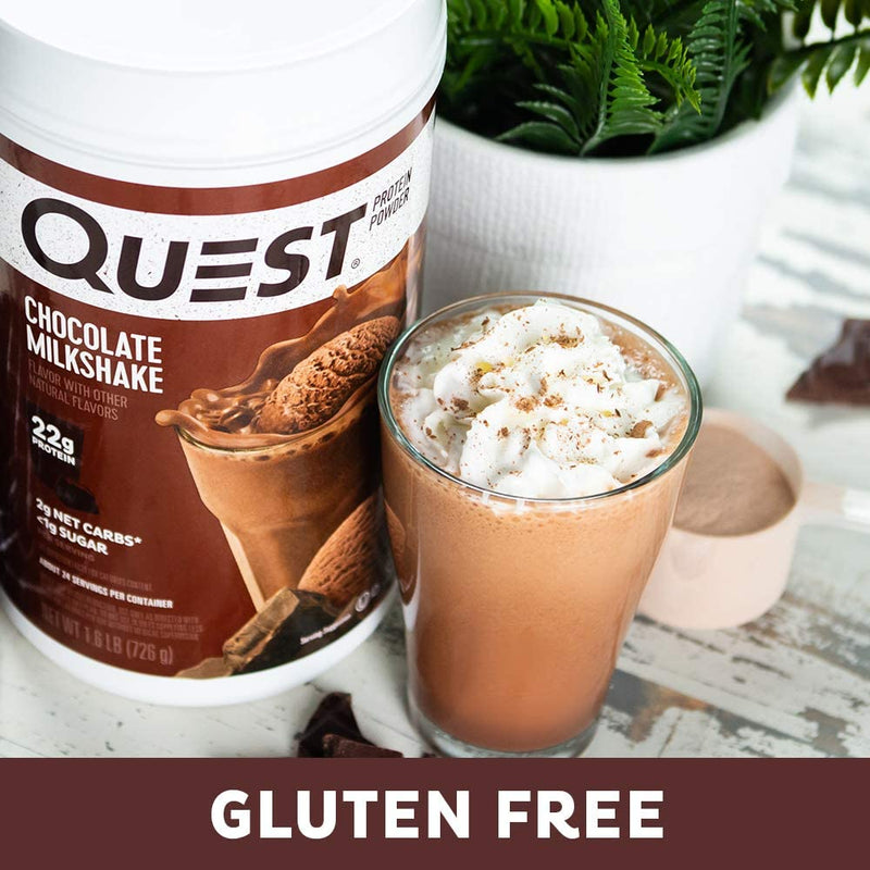 Quest Nutrition Protein Powder 1.6lb, 726g, 24 servings, Chocolate Milkshake, Gluten Free, SNS Health, Sports Nutrition