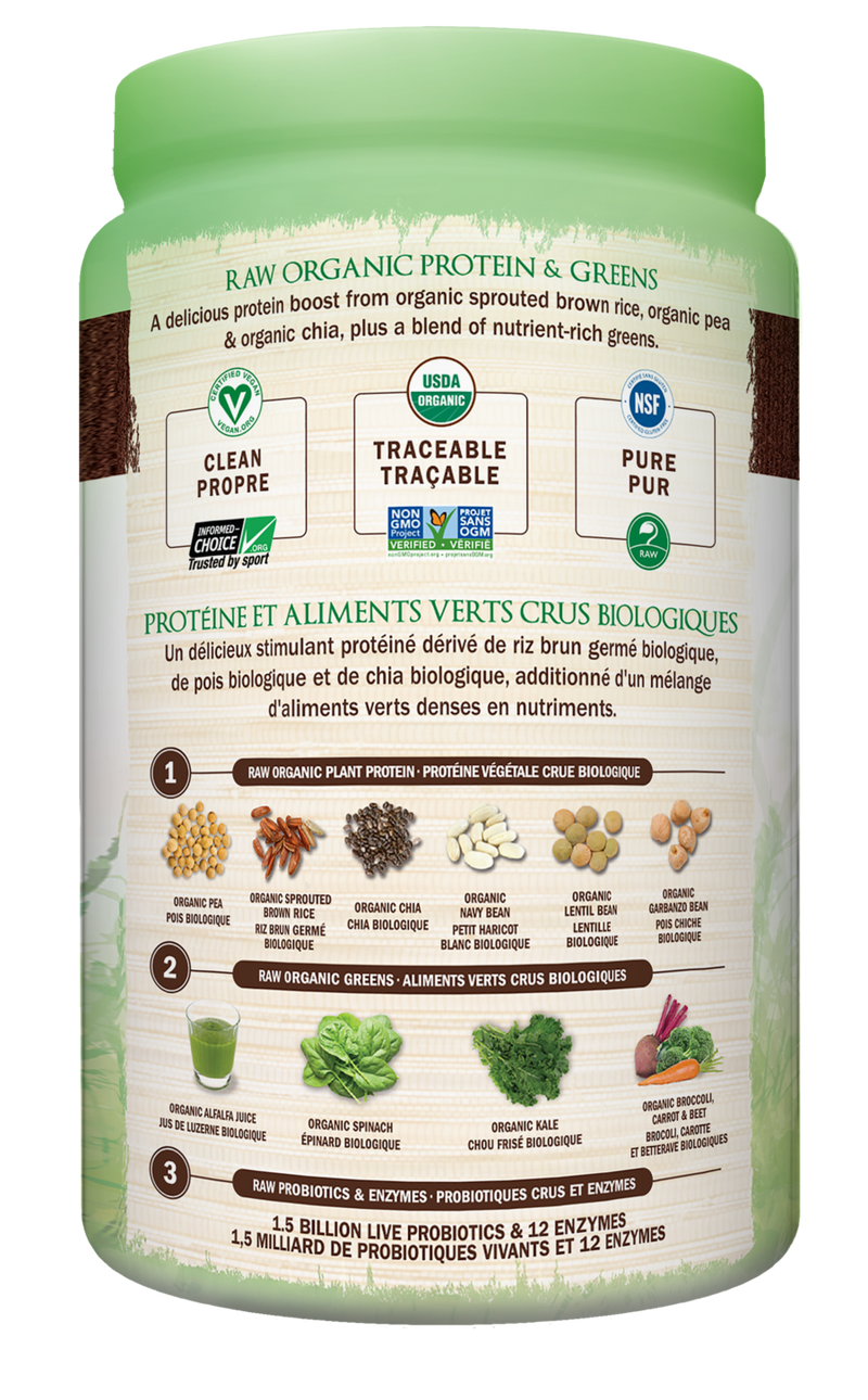 RAW Organic Protein & greens 610 g / Chocolate / g
