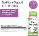 Solaray Vitex Berry 400mg - 100 vegetarian capsules - - Herbals