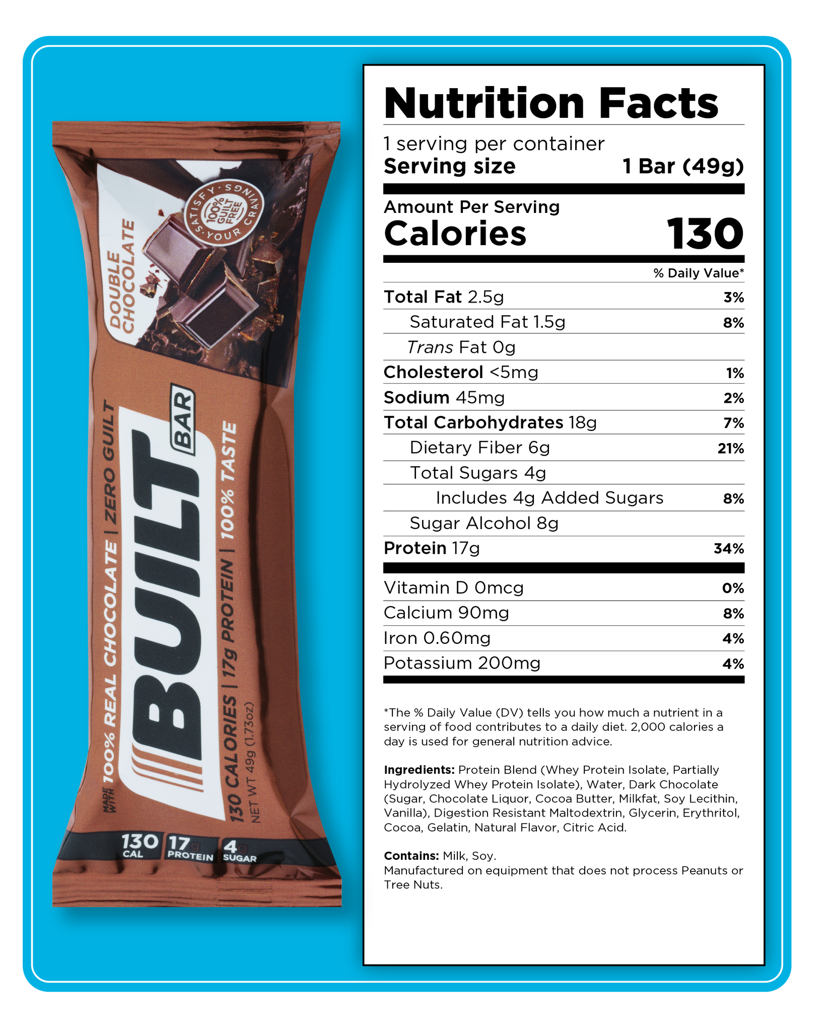 Built Bar Pack of 18 / Double Chocolate