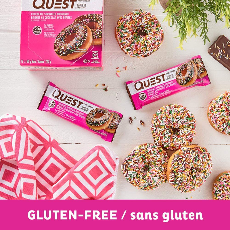 Quest Bar Pack of 12 / Chocolate Sprinkled Doughnut
