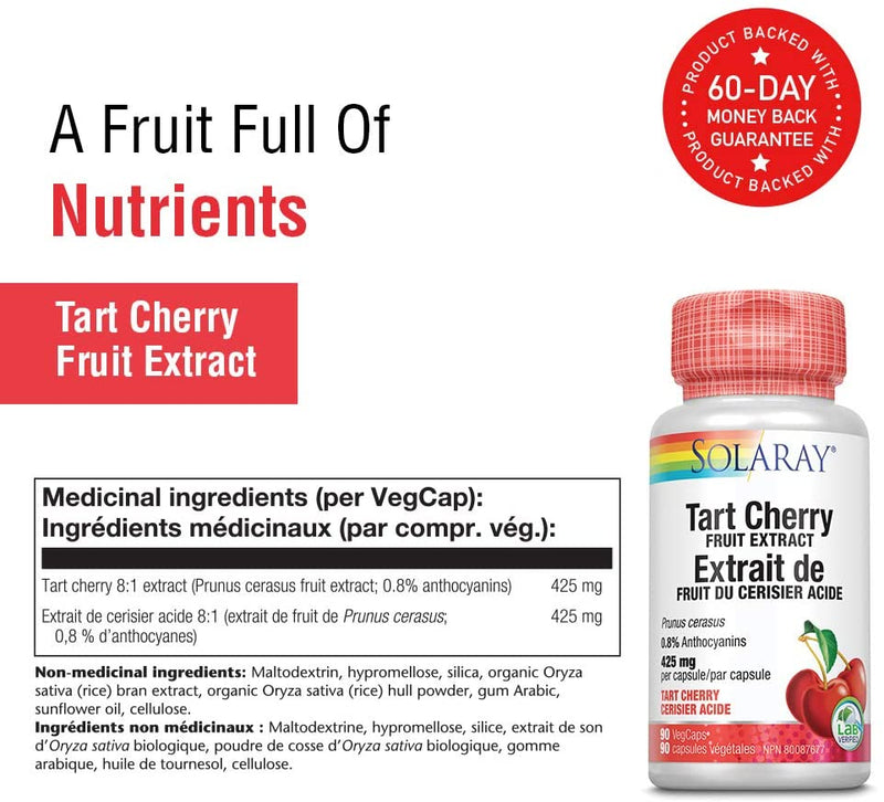 Tart Cherry Fruit Extract 425mg 90