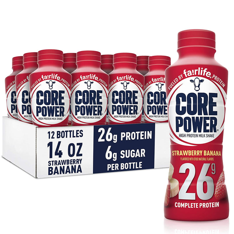 Fairlife Core Power High Protein Shake, Strawberry Banana / 12 / 414ml, SNS Health, Protein Shake
