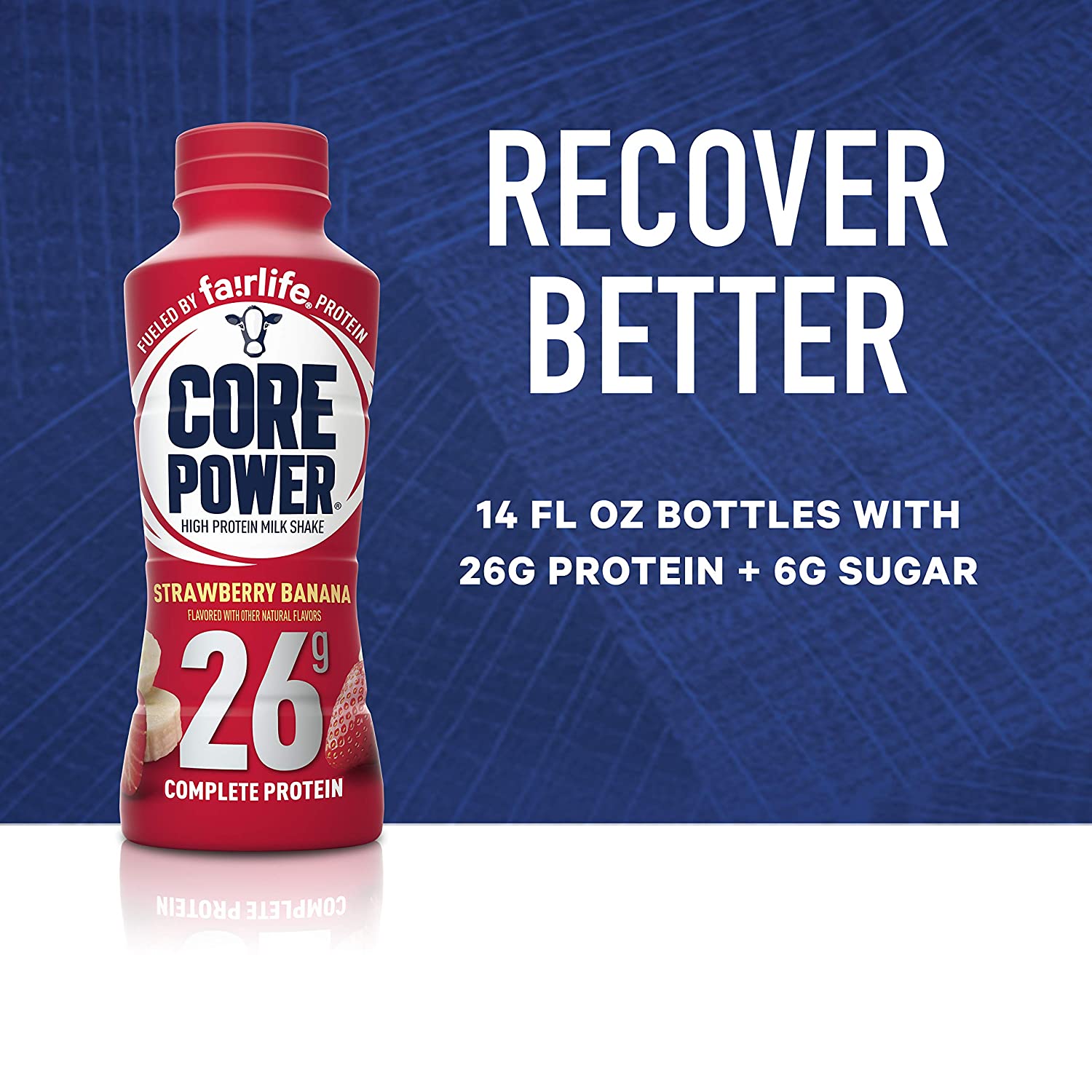 Fairlife Core Power High Protein Shake, Strawberry Banana / 12 / 414ml, Recover Better, SNS Health, Protein Shake