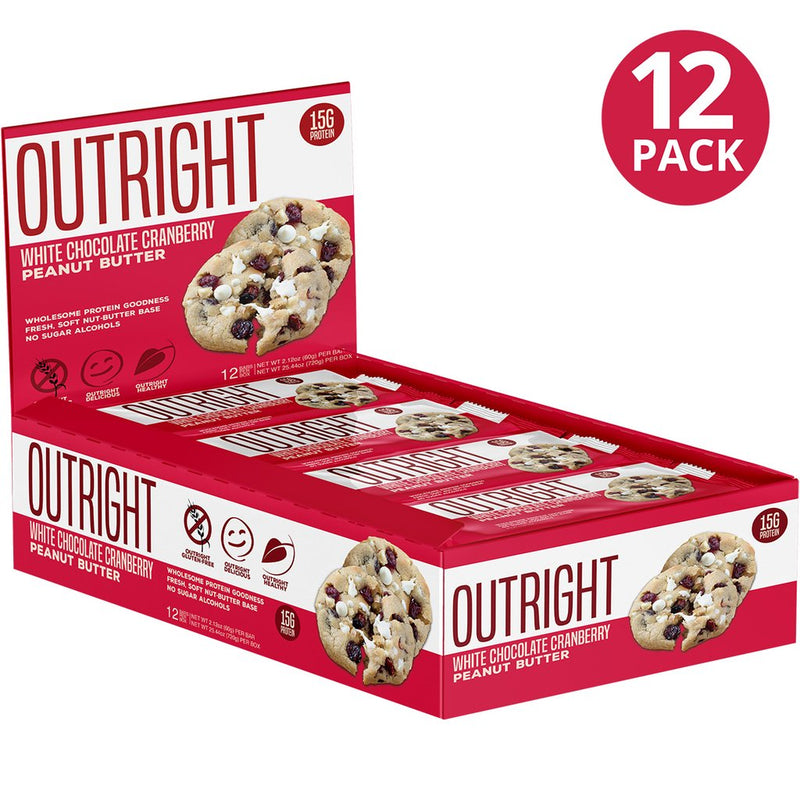 MTS OUTRIGHT PROTEIN BARS WHITE CHOCOLATE CRANBERRY / 12
