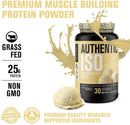 Jacked Factory Authentic ISO 100% Grass-Fed Isolate - Vanilla Ice Cream 30 serving - Protein Powder