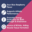 Herbaland Pre-Workout Gummies (12x50g) - 12 Sour Blue Raspberry - Pre-Workout