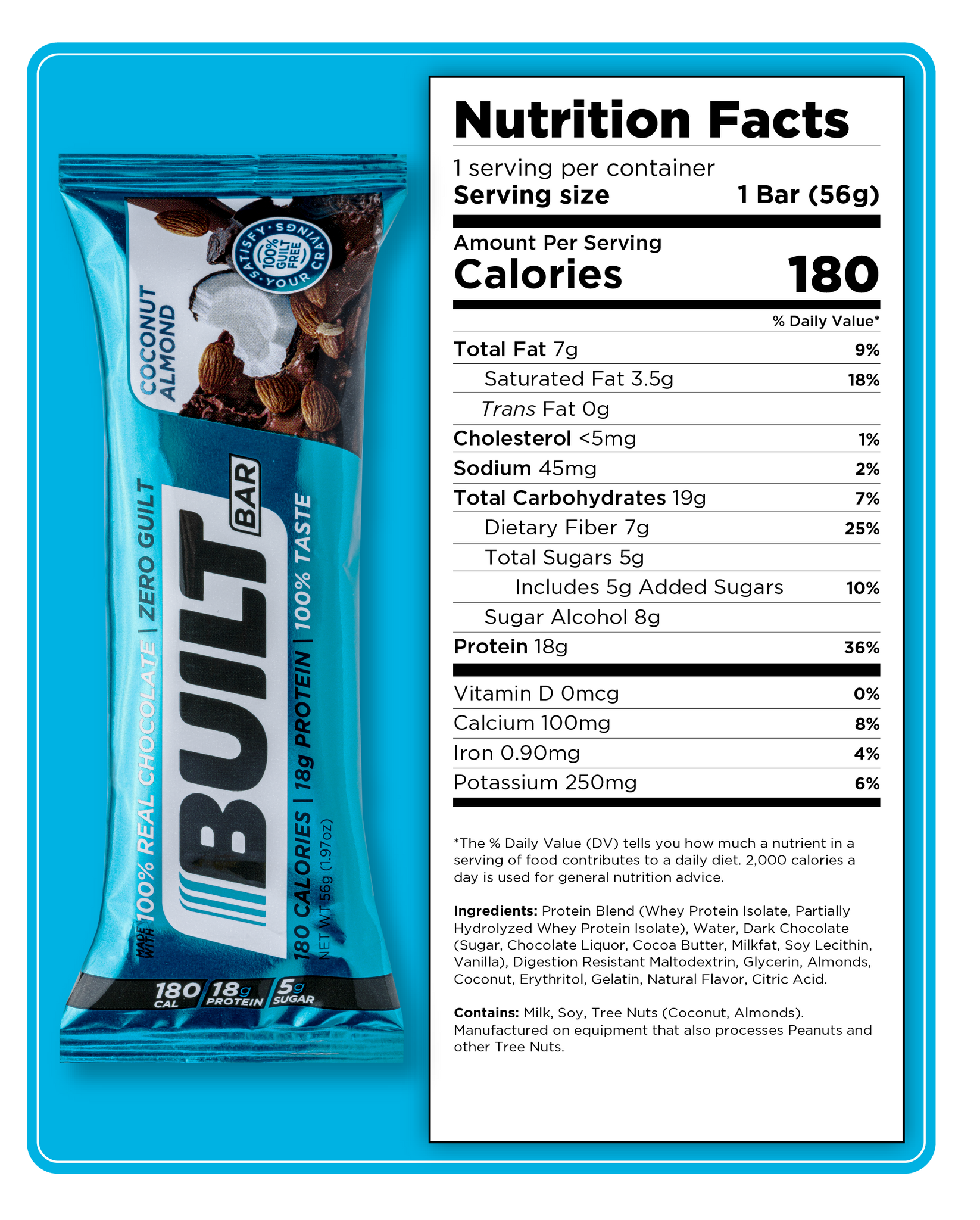 Built Bar Pack of 18 / Coconut Almond