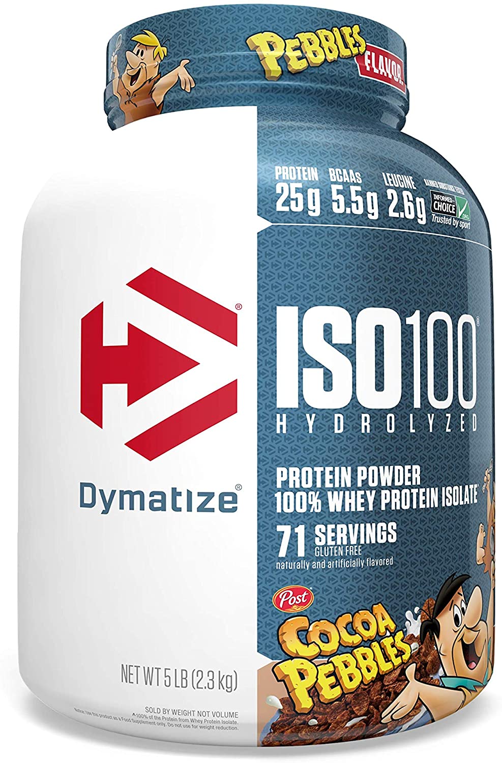 Dymatize ISO100 Hydrolyzed Whey Protein Isolate 5lbs / Cocoa Pebbles