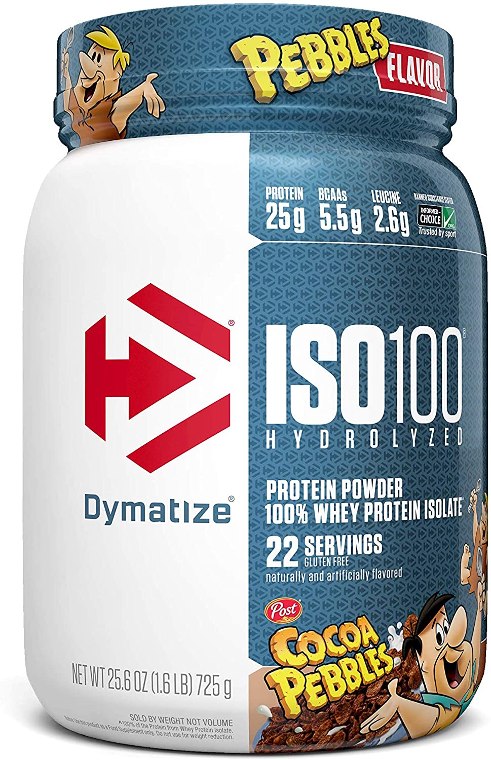 Dymatize ISO100 Hydrolyzed Whey Protein Isolate 1.6Lb / Cocoa Pebbles