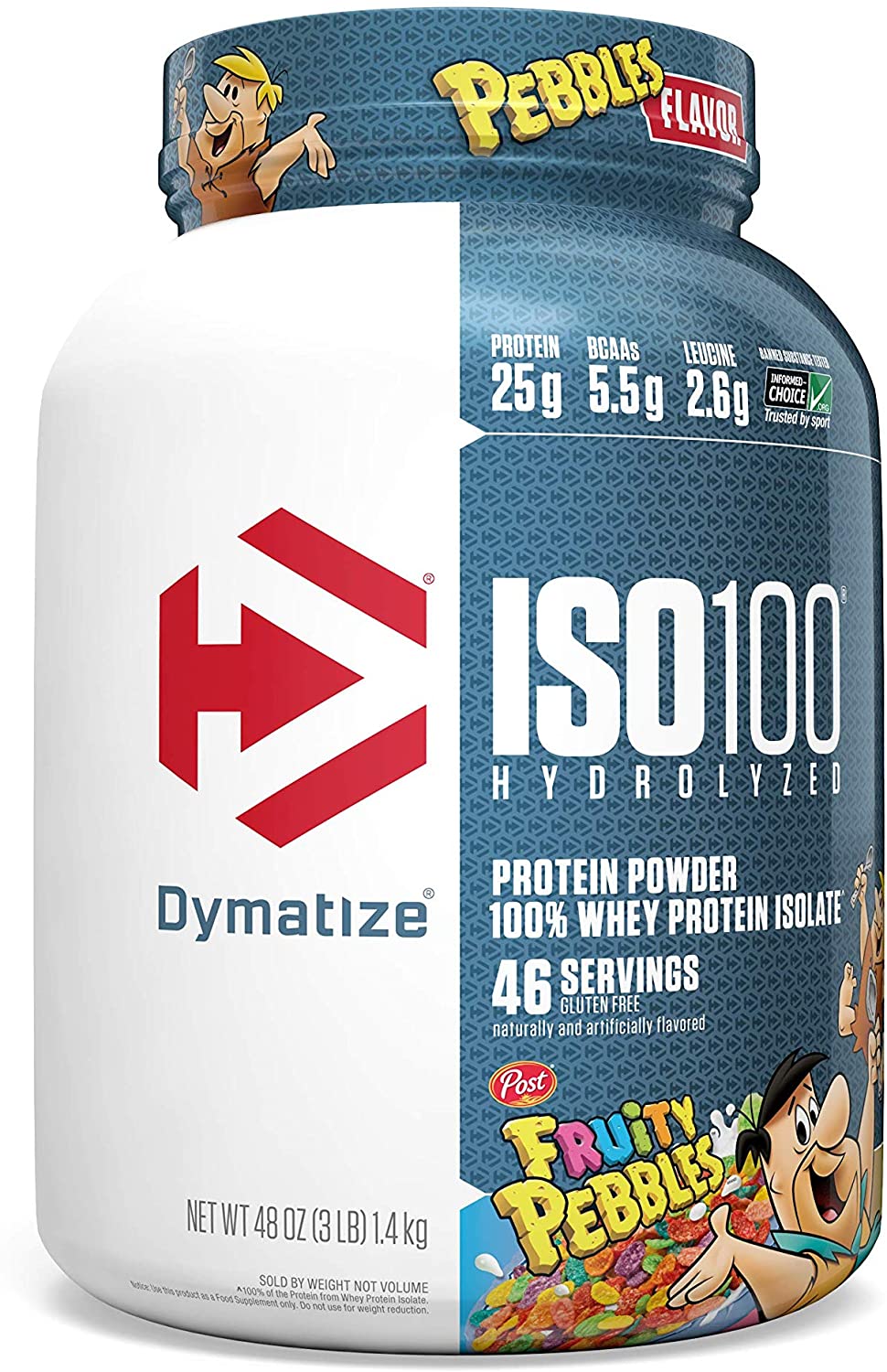 Dymatize ISO100 Hydrolyzed Whey Protein Isolate 3Lb / Fruity Pebbles