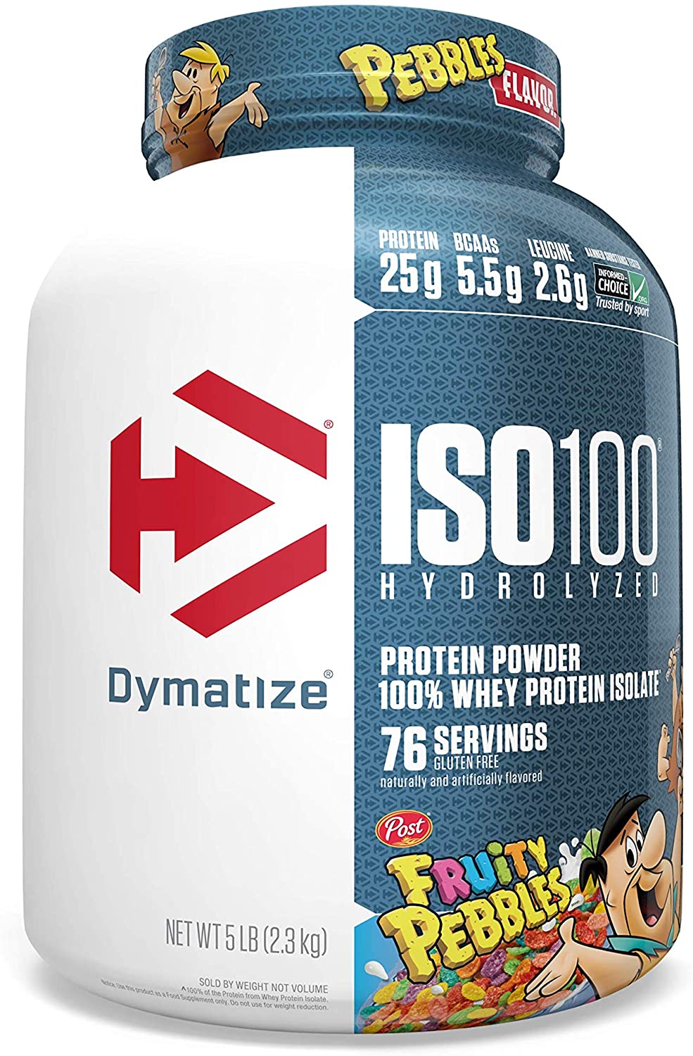 Dymatize ISO100 Hydrolyzed Whey Protein Isolate 5lbs / Fruity Pebbles