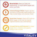 Vitality Daily Iron + Organic Spirulina 30 vcap - 30 vegetarian capsules - Iron